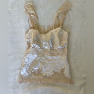 IROO Cream Satin and Lace Chemise